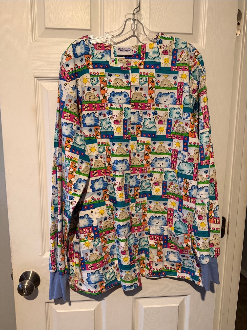 Colorful Animal Patchwork unisex  Top - Blue Multicolor